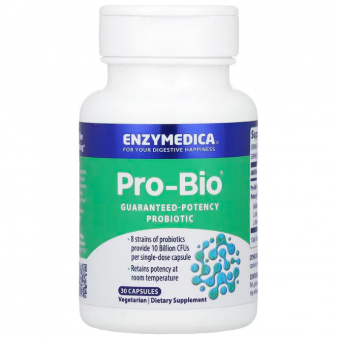 Пробиотики, Про Био, Guaranteed Potency Probiotic, Enzymedica, 30 капсул