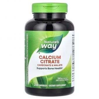 Цитрат кальция, Calcium Citrate, Nature's Way, 500 мг, 250 капсул (250 мг на капсулу)