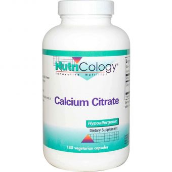 Цитрат кальция (Calcium Citrate), Nutricology, 180 капсул