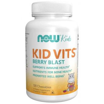 Витамины для детей Berry Blast (Kid Vits), Now Foods, 120 жевательных таблеток