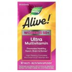 Мультивитамины для женщин 50+, Alive! Women's  50+, Multi-Vitamin, Nature's Way, 60 таблеток