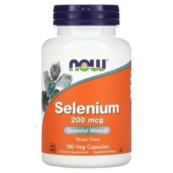 Селен, Selenium, Now Foods, 200 мкг, 180 вегетаріанських капсул