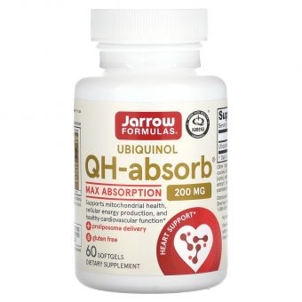 Убіхінол (QH-absorb, Ubiquinol), Jarrow Formulas, 200 мг, 60 капсул