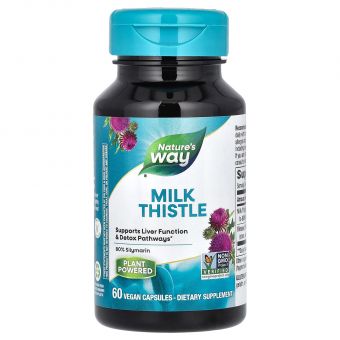 Розторопша (Milk Thistle), Nature's Way, стандартизована, 60 капсул