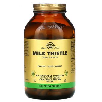 Розторопша, Milk Thistle, Solgar, 250 вегетаріанських капсул