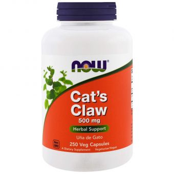 Кошачий коготь (Cat's Claw), Now Foods, 500 мг, 250 вегетарианских капсул