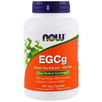 Зелений чай EGCg (Green Tea), Now Foods, екстракт, 400 мг, 180 капсул