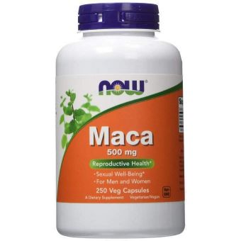 Мака (Maca), Now Foods, 500 мг, 250 вегетаріанських капсул