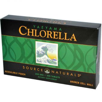 Хлорелла (Yaeyama Chlorella), Source Naturals, 200 мг, 300 таблеток