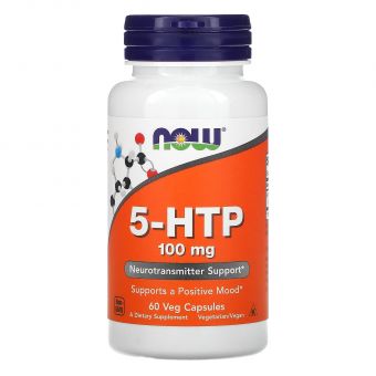  5-HTP, 5-гидрокситриптофан, Now Foods, 100 мг, 60 капсул