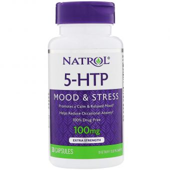 5-гидрокситриптофан (5-НТР), Natrol, 100 мг, 30 кап.