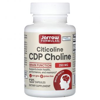 Цитиколін, Citicoline, Jarrow Formulas, 250 мг, 120 капсул