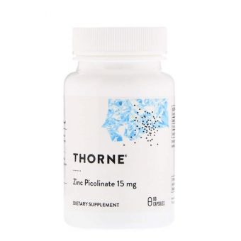 Піколінат цинку, Zinc Picolinate, Thorne, 15 мг, 60 капсул