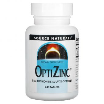 Оптицинк, OptiZinc, Source Naturals, 240 таблеток