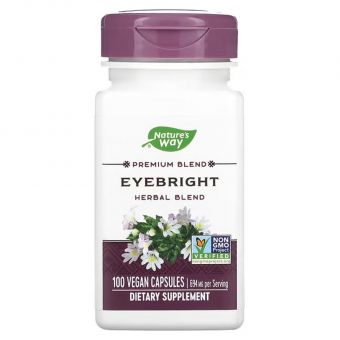 Очанка лекарственная, Eyebright, Herbal Blend, Nature's Way, травяная смесь для глаз, 694 мг, 100 веганских капсул (347 мг на капсулу)