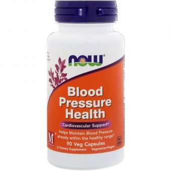 Нормализация давления, Blood Pressure Health, Now Foods, 90 вегетарианских капсул