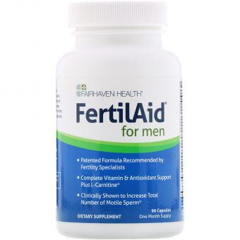 Репродуктивное здоровье мужчин, FertilAid for men, Fairhaven Health, 90 капсул