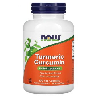 Куркумин, Turmeric Curcumin, Now Foods, 120 вегетарианских капсул