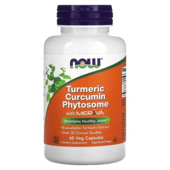 Куркумин фитосома, Turmeric Curcumin Phytosome, Now Foods, 60 вегетарианских капсул