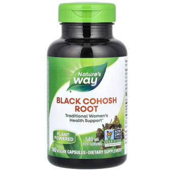 Клопогон (Цимицифуга), Black Cohosh, Nature's Way, корень, 540 мг, 180 капсул