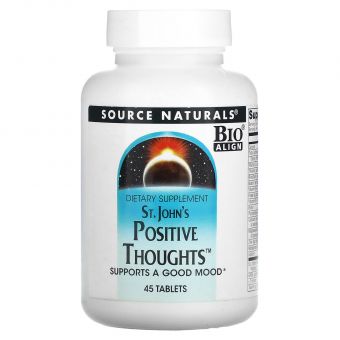 Поддержка нервной системы (зверобой), St. John's Positive Thoughts, Source Naturals, 45 таблеток