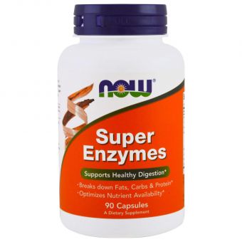 Ферменти для травлення, Super Enzymes, Now Foods, 90 капсул