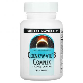 Вітамін В (комплекс), Coenzymate B Complex, Source Naturals, апельсин, сублінгвальний, 60 льодяників