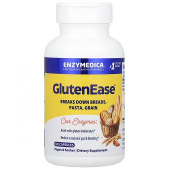 Ферменты для переваривания глютена, GlutenEase, Enzymedica, 120 капсул