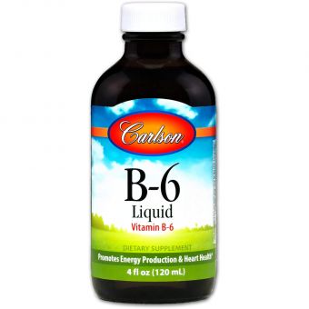 Витамин В6 (пиридоксин), Vitamin B6, Carlson, 120 мл