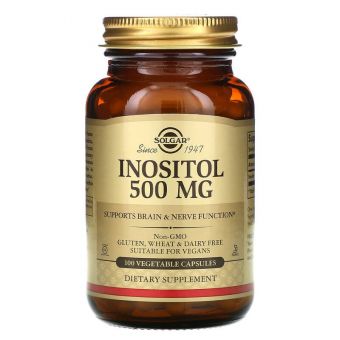 Инозитол, Inositol, Solgar, 500 мг, 100 вегетарианских капсул