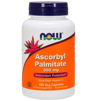 Аскорбил пальмитат, Ascorbyl Palmitate, Now Foods, 500 мг, 100 вегетарианских капсул