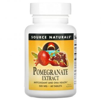 Екстракт граната, Pomegranate Extract, Source Naturals, 500 мг, 60 таблеток