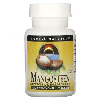 Мангостин, Mangosteen, Source Naturals, 187,5 мг,  60 таблеток