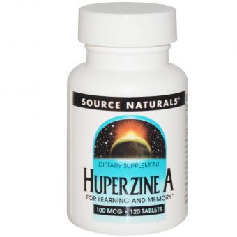 Вітаміни для мозку, Huperzine A, Source Naturals, 100 мкг, 120 таблеток