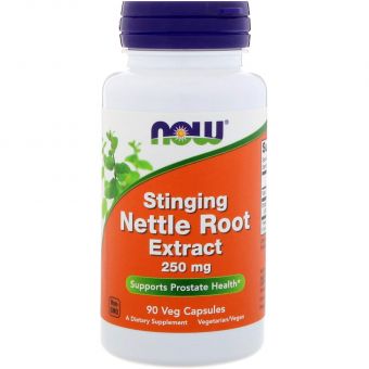 Корінь кропиви, Nettle Root, Now Foods, екстракт, 250 мг, 90 вегетаріанських капсул