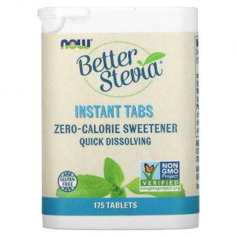 Стевия, Better Stevia, Now Foods, таблетки быстрого приготовления, 175 таблеток