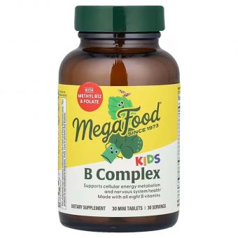 Вітамін В, комплекс для дітей, Kid's B Complex, MegaFood, 30 таблеток