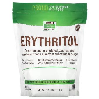 Еритритол, цукрозамінник, Erythritol, Now Foods, Real Food, 1134 г