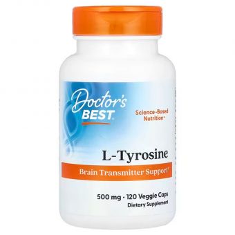 Тирозин, L-Tyrosine, Doctor's Best, 500 мг, 120 капсул