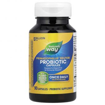 Пробиотики, Primadophilus® Reuteri Probiotic, Nature's Way, 5 млрд КОЕ, 90 капсул 