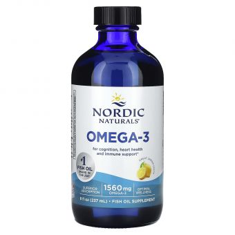 Риб'ячий жир (лимон), Omega-3, Nordic Naturals, 237 мл.