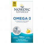 Очищенный рыбий жир (лимон), Omega-3, Nordic Naturals, 690 мг, 60 капсул