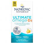 Риб'ячий жир омега Д3 (лимон), Ultimate Omega-D3, Nordic Naturals, лимон, 1000 мг, 60 капсул