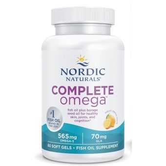 Омега 3 6 9 (лимон), Complete Omega, Nordic Naturals, 1000 мг, 60 капсул