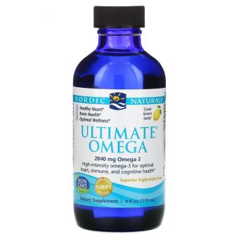 Концентрат риб'ячого жиру (лимон), Ultimate Omega, Nordic Naturals, 119 мл.