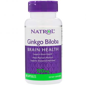 Гінкго білоба, Ginkgo Biloba, Natrol, 120 мг, 60 капсул