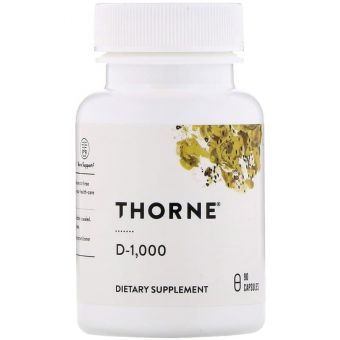 Витамин Д3, Vitamin D, Thorne, 1000 МЕ, 90 капсул