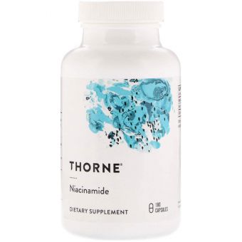 Ниацинамид (В3), Niacinamide, Thorne, 180 капсул