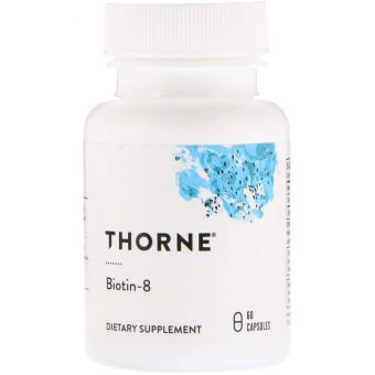 Биотин-8, Biotin-8, Thorne, 60 капсул