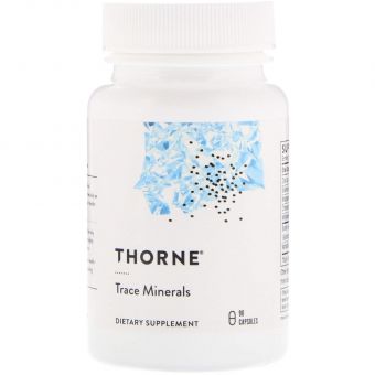 Микроэлементы, Trace Minerals, Thorne, 90 капсул